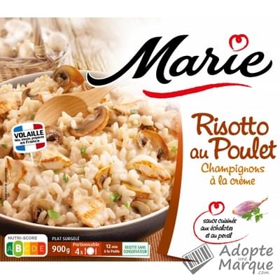 Marie Risotto au Poulet & Champignons à la Crème La barquette de 900G