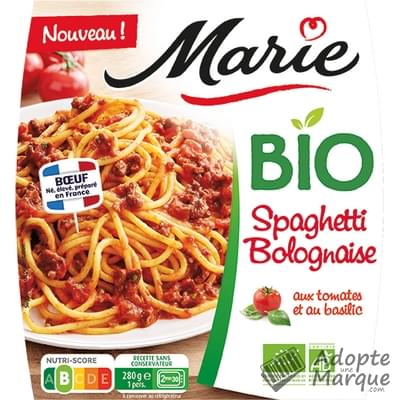 Marie Spaghetti Bolognaise Bio La barquette de 280G