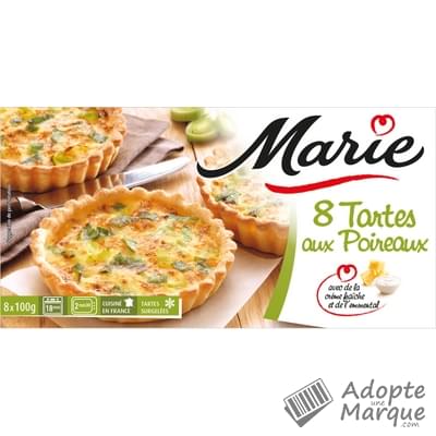 Marie Tarte aux Poireaux La boîte de 8 tartes - 800G