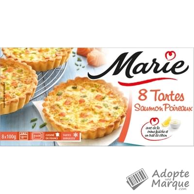 Marie Tarte Saumon Poireaux La boîte de 8 tartes - 800G