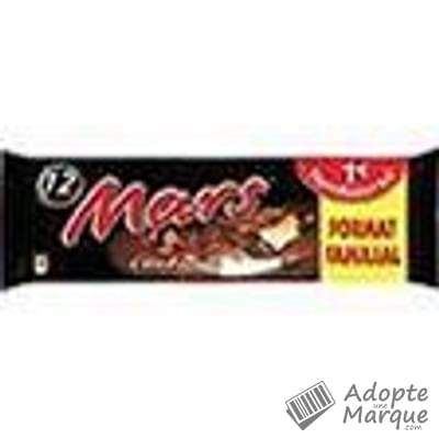 Mars Barres de Chocolat au Lait fourrées au Caramel Cœur Fondant Les 12 barres - 504G