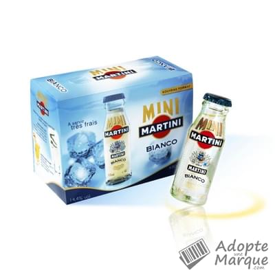Martini Mini Apéritif Bianco - 14.4% vol. Les 8 bouteilles de 6CL