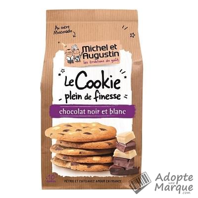 Michel et Augustin Le Cookie plein de finesse au Chocolat Noir & blanc Le paquet de 140G