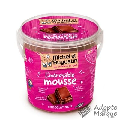 Michel et Augustin L'Incroyable Mousse au Chocolat Noir Le pot de 240G