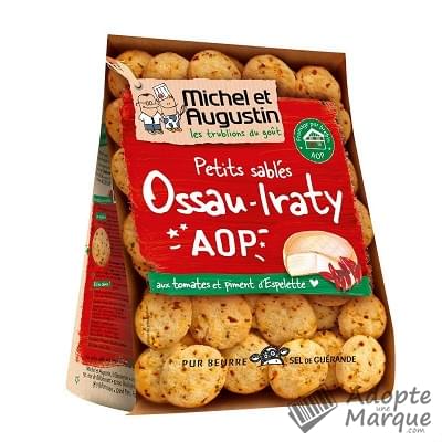 Michel et Augustin Petits Sablés apéritif Ossau-Iraty AOP Le paquet de 100G
