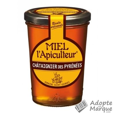 Miel L'Apiculteur Miel de Châtaignier des Pyrénées Le bocal en verre de 125G