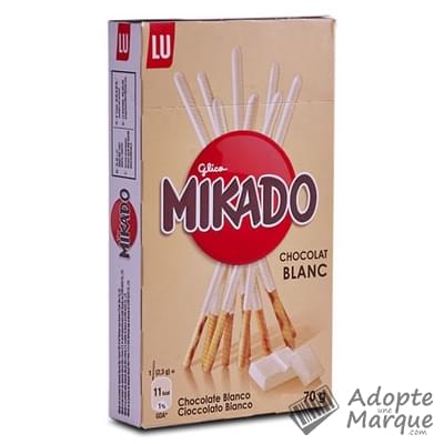 Mikado Biscuits nappés de Chocolat Blanc Le paquet de 70G