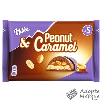 Milka Barres chocolatées Peanut & Caramel Le paquet de 5 barres - 185G
