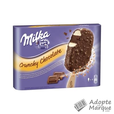 Milka Bâtonnets de glace Crunchy Chocolate La boîte de 4 bâtonnets - 264G