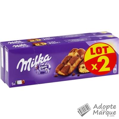 Milka Cake & Choc - Gâteaux moelleux au chocolat Les 2 paquets de 5 gâteaux - 175G