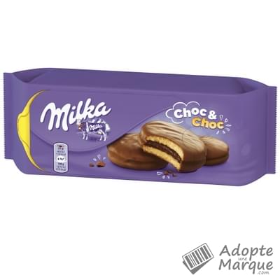 Milka Choc & Choc - Biscuits moelleux fourrés au chocolat Le paquet de 7 gâteaux - 175G