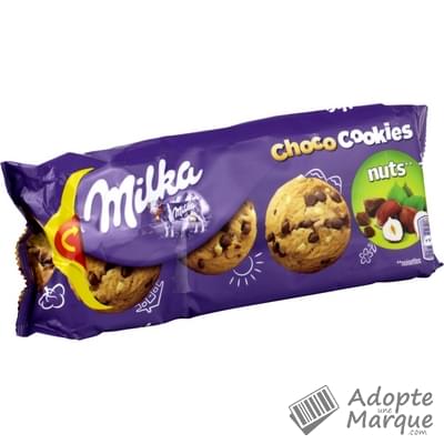 Milka Choco Cookies Nuts - Cookies au chocolat et noisettes Le paquet de 12 cookies - 168G