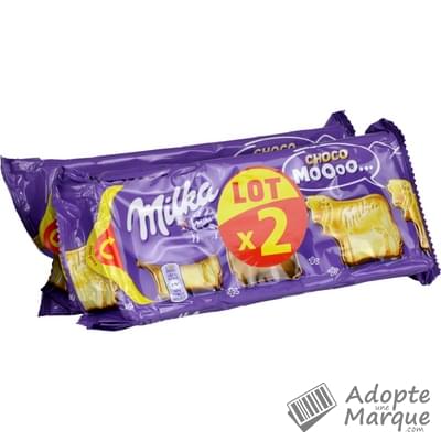 Milka Choco Moo - Biscuits nappés chocolat au lait Les 2 paquets de 15 biscuits - 200G