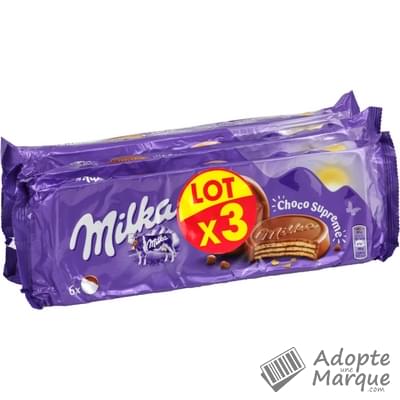 Milka Choco Trio - Gâteaux moelleux au chocolat au lait Les 3 paquets de 6 biscuits - 180G