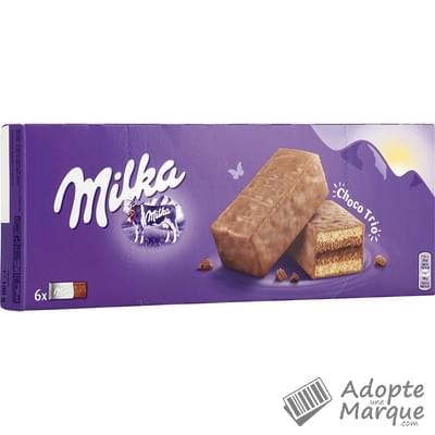 Milka Choco Trio - Gâteaux moelleux au chocolat au lait Le paquet de 6 biscuits - 180G