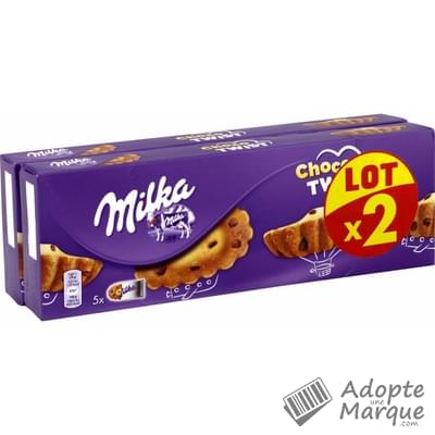 Milka Choco Twist - Gâteaux fourrés aux pépites de chocolat Les 2 paquets de 5 gâteaux - 140G