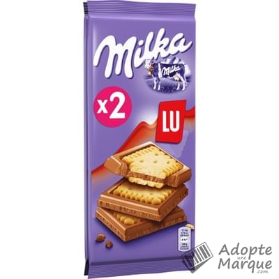 Milka Chocolat au lait & Petit LU Les 2 tablettes de 87G