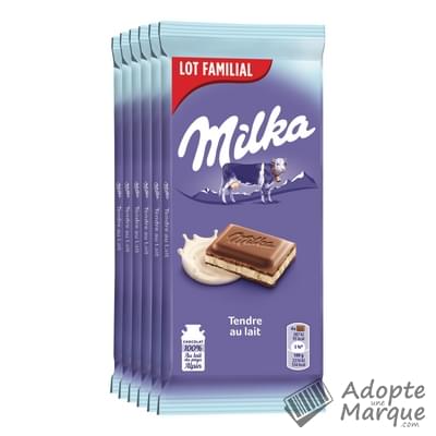 Milka Chocolat Tendre au lait Les 6 tablettes de 100G