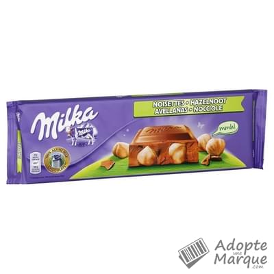 Milka Extra Gourmand - Chocolat au lait et noisettes entières La tablette de 270G
