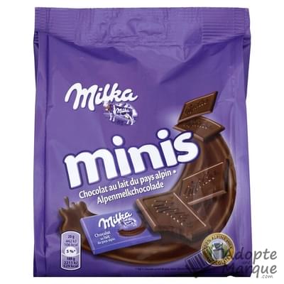 Milka Minis - Mignonnettes au chocolat au lait Le sachet de 10 mignonnettes - 200G