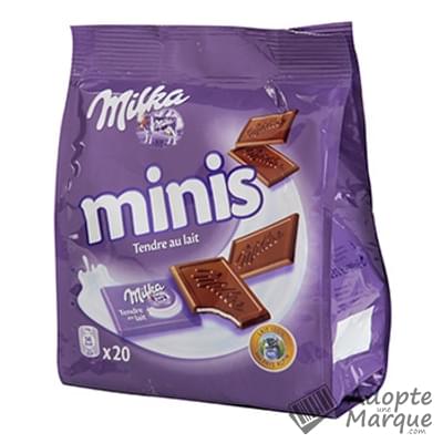 Milka Minis - Mignonnettes Tendre au lait Le sachet de 10 mignonnettes - 200G