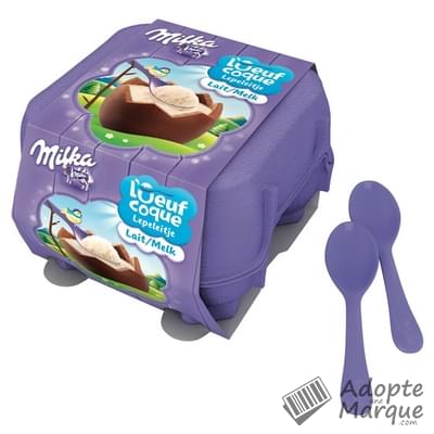 Milka Œufs Coque au Chocolat au Lait La boîte de 4 œufs - 136G