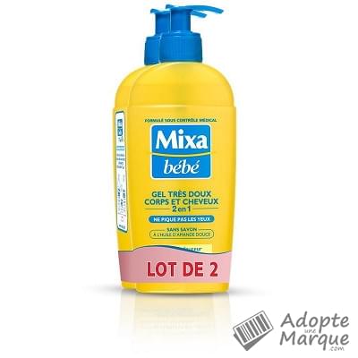 Mixa Bébé - Gel très doux Corps et cheveux Les 2 flacons de 250ML