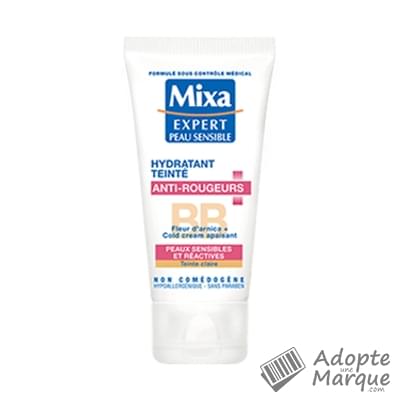 Mixa Expert Peau Sensible - BB Crème Hydratant Teinté Anti-Rougeurs - Médium Le tube de 50ML