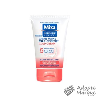 Mixa Intensif Peaux Sèches - Crème Mains Multi-Confort Cold Cream Le tube de 50ML