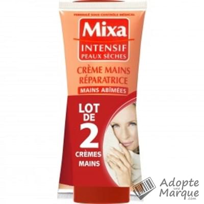 Mixa Intensif Peaux Sèches - Crème Mains Réparatrice Mains Abîmées Les 2 tubes de 100ML