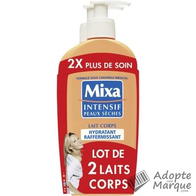 Mixa Intensif Peaux Sèches - Lait Corps hydratant raffermissant Les 2 flacons pompe de 250ML