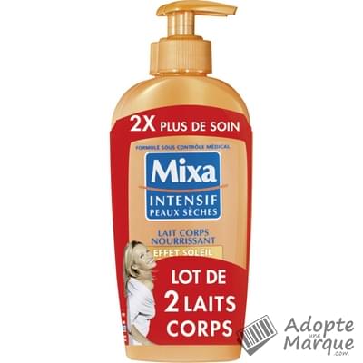 Mixa Intensif Peaux Sèches Lait Corps nourrissant Effet soleil Peaux claires Les flacons