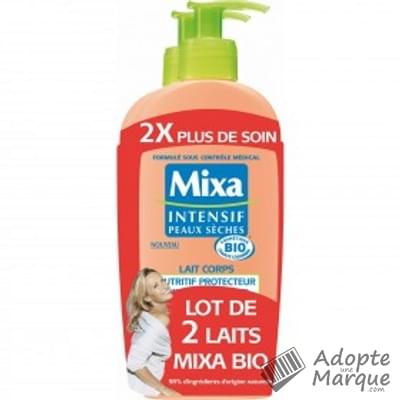 Mixa Intensif Peaux Sèches - Lait Corps Nutritif protecteur Bio Les 2 flacons pompe de 250ML