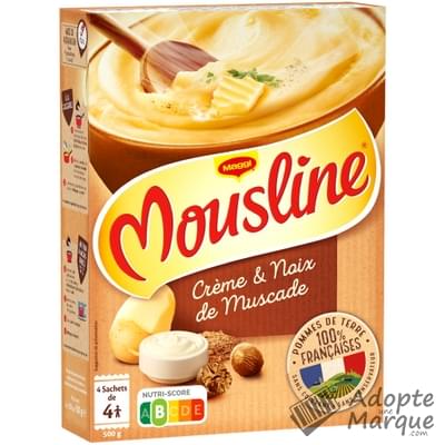 Mousline Saveur à l'Ancienne® Purée Crème & Noix de Muscade Les 4 sachets de 125G - 500G