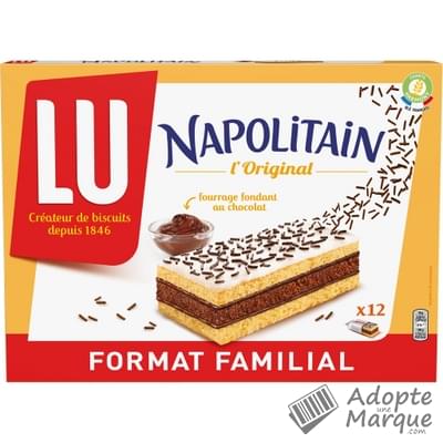 Napolitain Génoises fourrées au Chocolat Le paquet de 360G