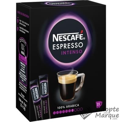 Nescafé Espresso - Café Instantané Intenso La boîte de 25 sticks - 45G