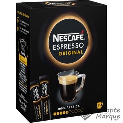Nescafé Espresso - Café Instantané Original La boîte de 25 sticks - 45G
