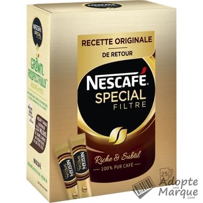 Nescafé Spécial Filtre - Café Instantané La boîte de 25 sticks - 50G