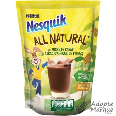 Nesquik All Natural au Sucre de Canne & Cacao La boîte de 400G