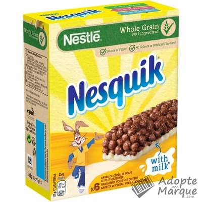 Nesquik Barres de Céréales au Chocolat La boîte de 6 barres - 150G