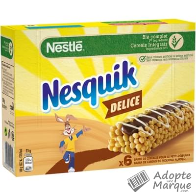 Nesquik Delice - Barres de Céréales au Chocolat La boîte de 6 barres - 138G