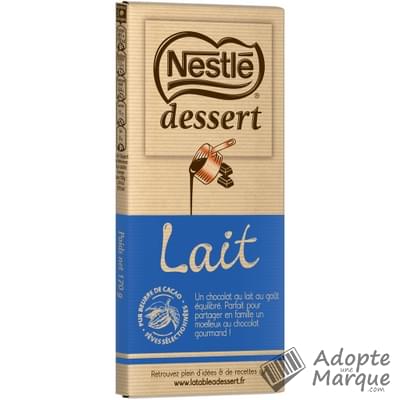 Nestlé Dessert Chocolat au Lait pâtissier La tablette de 170G