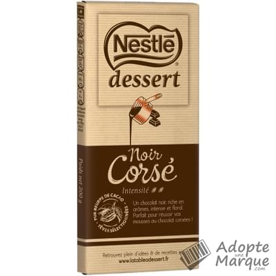 Nestlé Dessert Chocolat Noir Corsé pâtissier La tablette de 200G