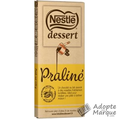 Nestlé Dessert Chocolat Praliné pâtissier La tablette de 170G