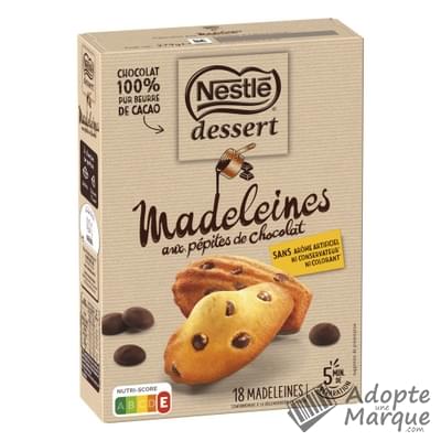 Nestlé Dessert Préparation pour Madeleines aux Pépites de Chocolat La boîte de 279G