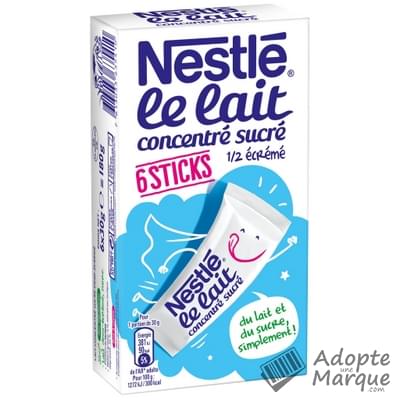 Nestlé Lait Concentré Sucré au Lait Demi-écrémé La boîte de 6 sticks de 30G - 180G