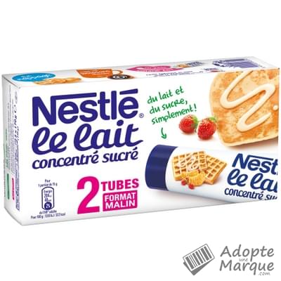 Nestlé Lait Concentré Sucré au Lait entier Les 2 tubes de 170G