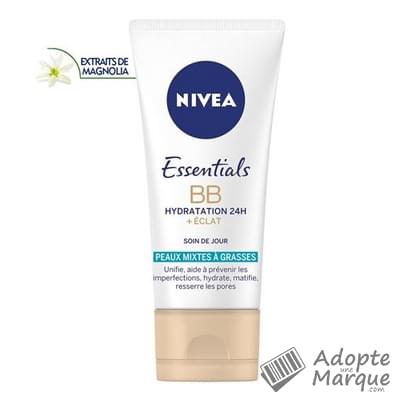 Nivéa BB Cream Hydratation 24H + Éclat Peaux Mixtes à Grasses Le tube de 50ML