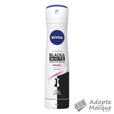 Nivéa Déodorant Anti-Transpirant Femme Black&White Original Spray Le spray de 200ML