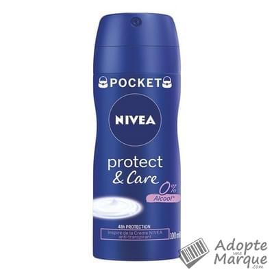 Nivéa Déodorant Anti-Transpirant Femme Protect & Care Spray Pocket Le spray de 100ML